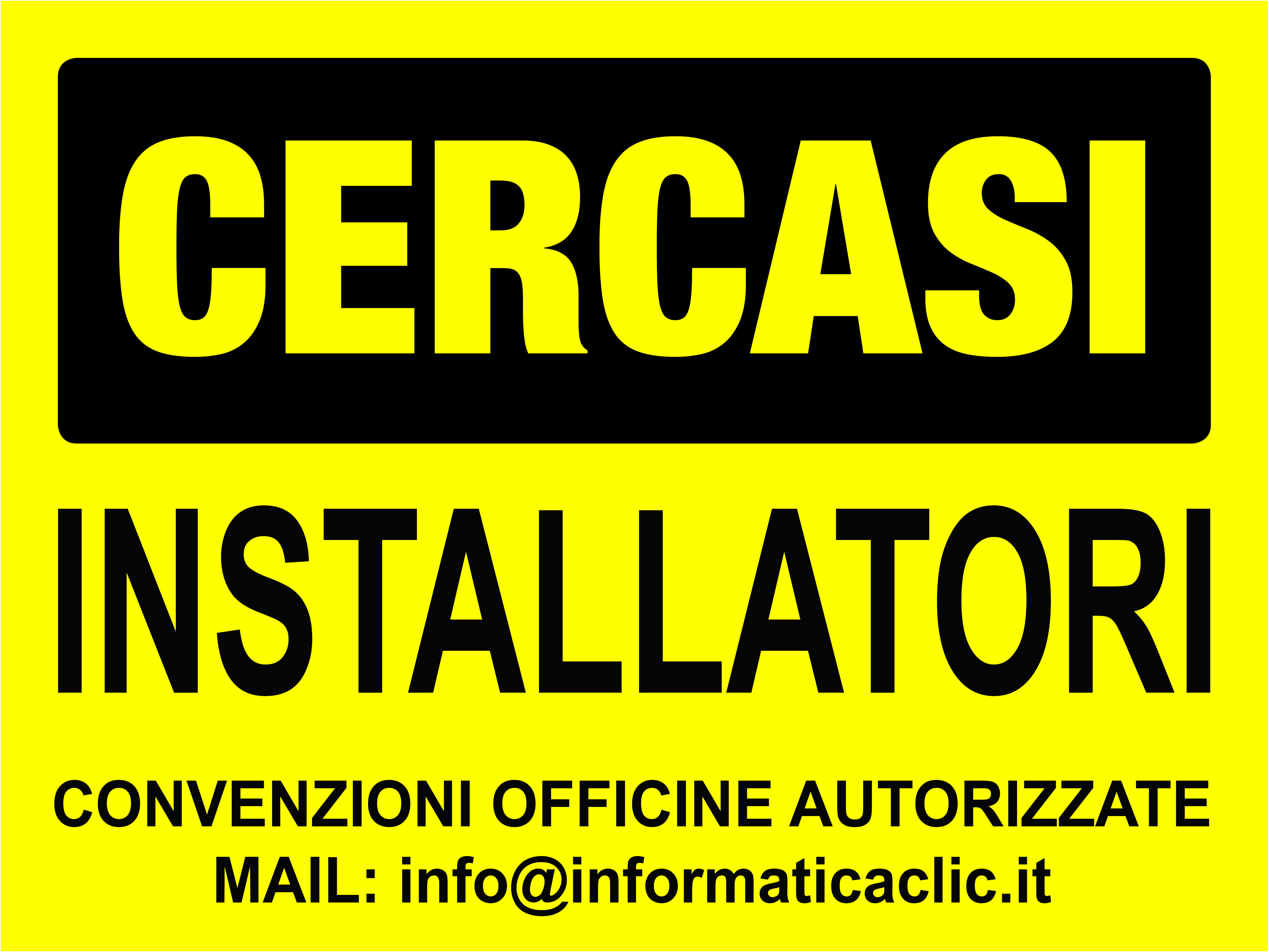 cercasi installatori